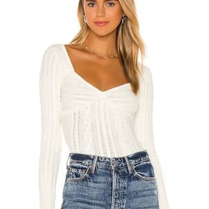 MAJORELLE White Knit Sweater REVOLVE